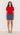 Lila Pointelle Knit Tee - Red