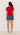Lila Pointelle Knit Tee - Red