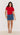 Lila Pointelle Knit Tee - Red