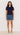 Lila Pointelle Knit Tee - Navy