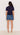 Lila Pointelle Knit Tee - Navy