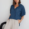 Presto Top - Navy Chequer