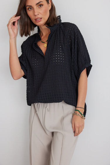 Presto Top - Chequer Black