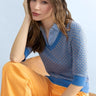 Alina Knitted Jumper - Blue and Orange