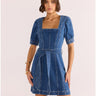 Ellis Denim Panel Mini Dress