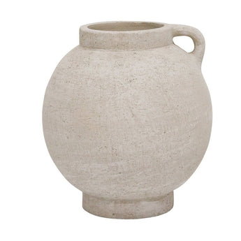 Rustic White Darvella Terracotta Vase - Ivory & Beech