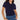 Lila Pointelle Knit Tee - Navy