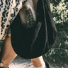Roma Suede Tote - Black
