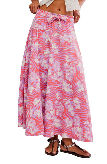 Zephyr Bustle Convertible Skirt - Coral