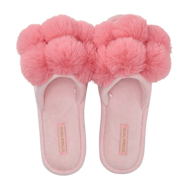 Cosy Luxe Pom Pom Slippers - Shell Pink