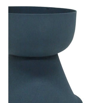 30cm x 18cm Noah Iron Vase - Petrol Blue