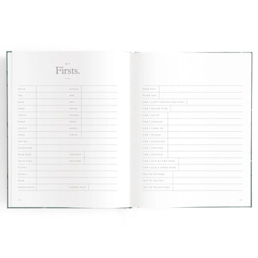 Baby Milestone Book - Pine