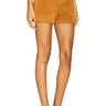 Tippi Vegan Suede Shorts - Dark Honey