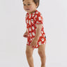 Ho Ho Ho Red Organic Short Sleeve Romper 18-24mths