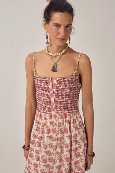 Zara Sleeveless Dress - Scottish Pink