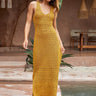 Francis Crocket Midi Dress - Gold