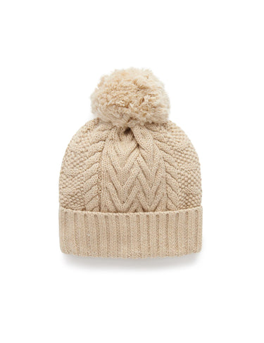 Cable Beanie - Oatmeal