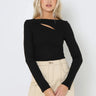 Poppy Ribbed Top - Black