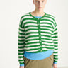 Vito Cardigan - Striped White Clover