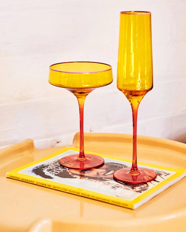 Tropical Punch Champagne Glass - 2pc Set