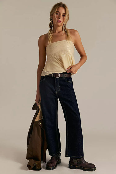 Deep Trance Dropped Boyfriend Jeans - Rinse