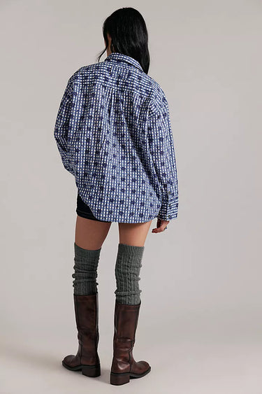 Hidden Flower Camo Shirt - Navy Combo