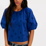 Jessie Eyelet Tee - Navy