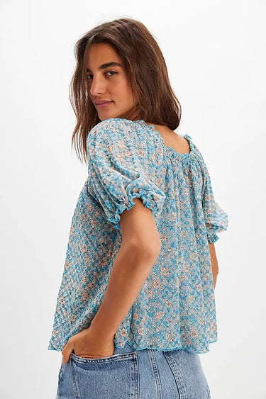Astra Peasant Top - Mist