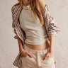 Now or Never Denim Short - Ecru