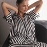 Viva Black & White Striped PJ Set