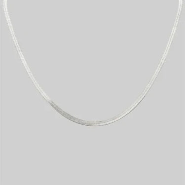 "Kauai" Herringbone Choker - Silver