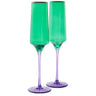 Jaded Champagne Glass - 2pc Set