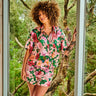 Rose Garden Satin Short Sleeve Shirt & Short Pyjama Set