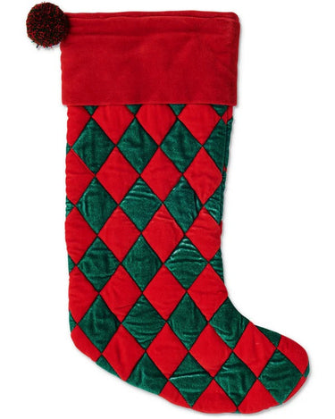 Deck the Halls Velvet Stocking