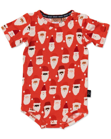 Ho Ho Ho Red Organic Short Sleeve Romper 18-24mths