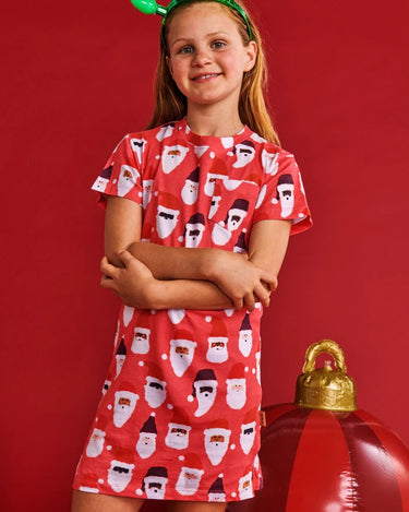 Ho Ho Ho Red Organic Cotton Short Sleeve Nightie