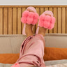 Cosy Luxe Pom Pom Slippers - Shell Pink
